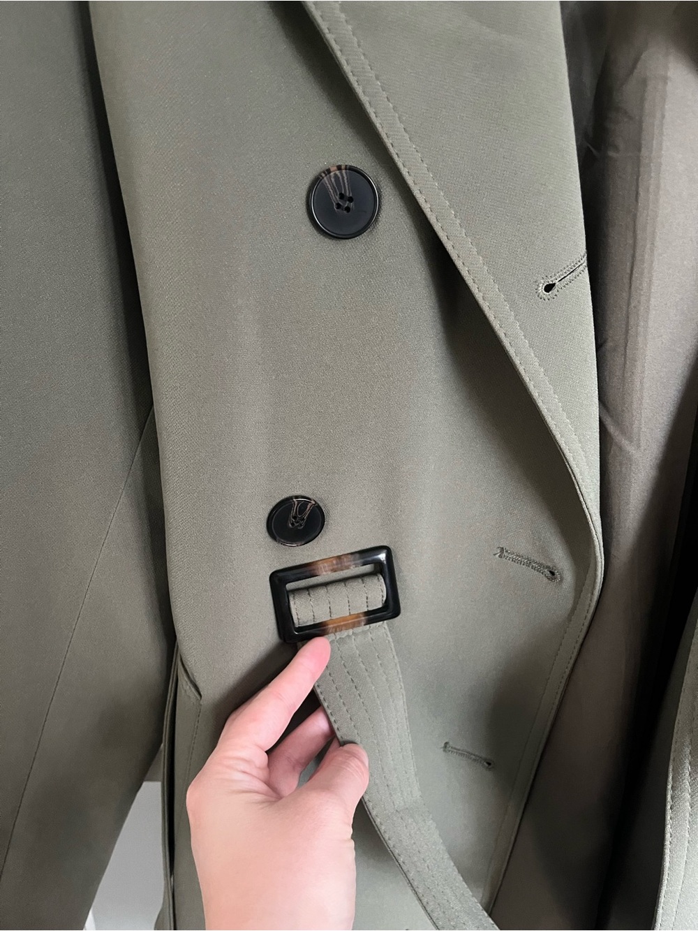 H&M Olive Trench-Style Coat - Picture 5 of 5